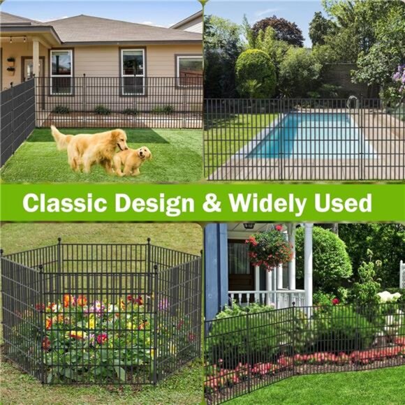 10 Panels No Dig Decorative Outdoor Garden Fence for Yard, 32 in(H) X 23.6 - Picture 6 of 7